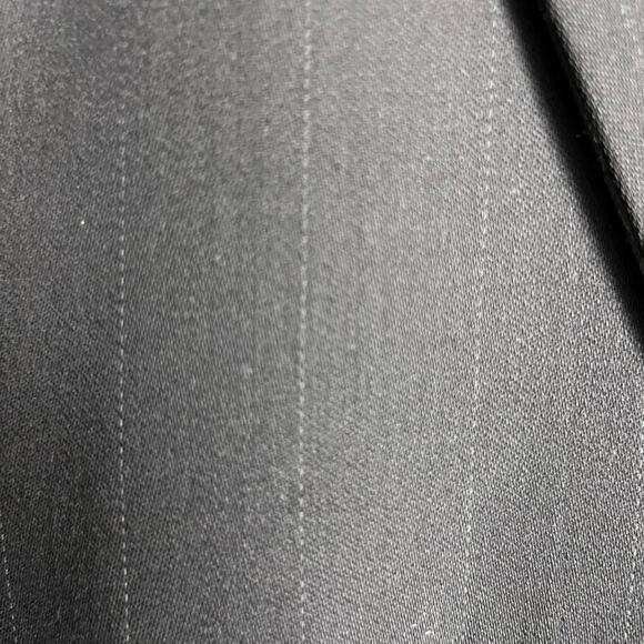 Franco Tassi Wool Double Breasted Navy Blue Pinstripe Jacket 35R Career Flawed - Picture 3 of 12